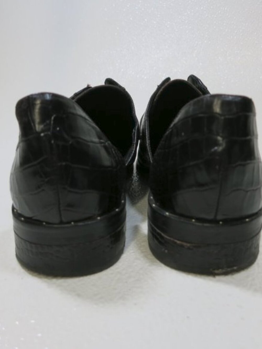 Frēda Salvador TASH D'ORSAY MOCCASIN Croco Embossed Leather Footwear Shoes Sz 9 - Picture 3 of 7